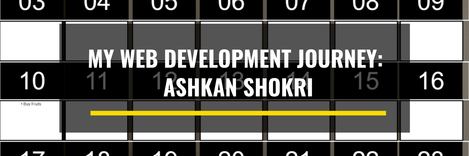 my web development journey: ashkan shokri