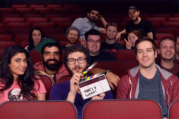 group sitting in a theatre 