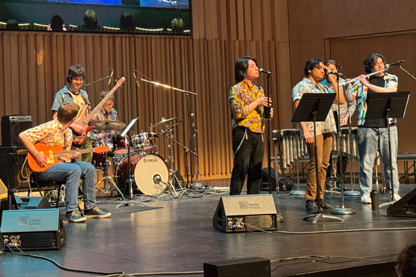Band performing on stage