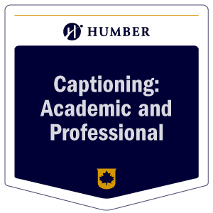 Captioning: Academic and Professional micro-credential badge