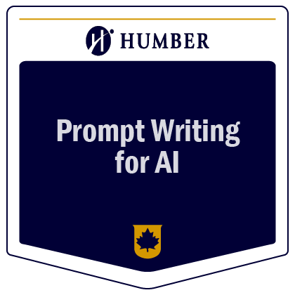 Prompt writing for AI: The basics digital badge