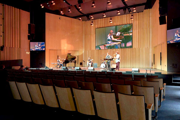 Band performing in Lakeshore Recital Hall