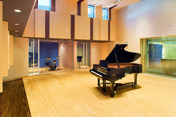 Recording Studio with piano