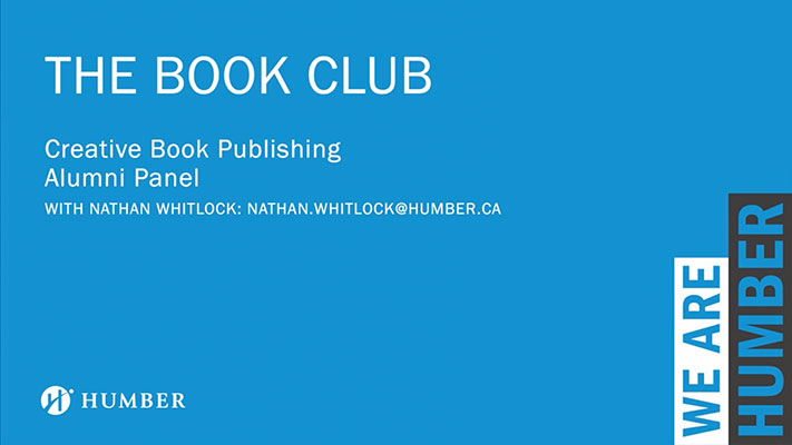The Book Club - creative book publishing alumni panel with Nathan Whitlock