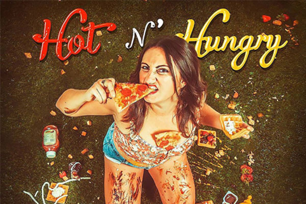 Cover of Steph's comedy album "Hot 'n' Hungry". 
