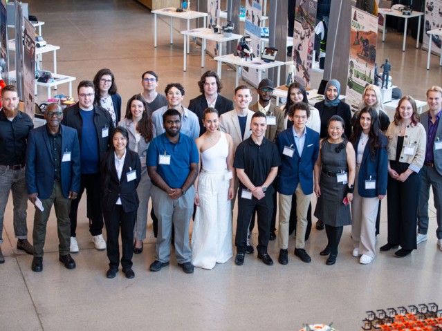 Group shot of Industrial Design graduating class and professors