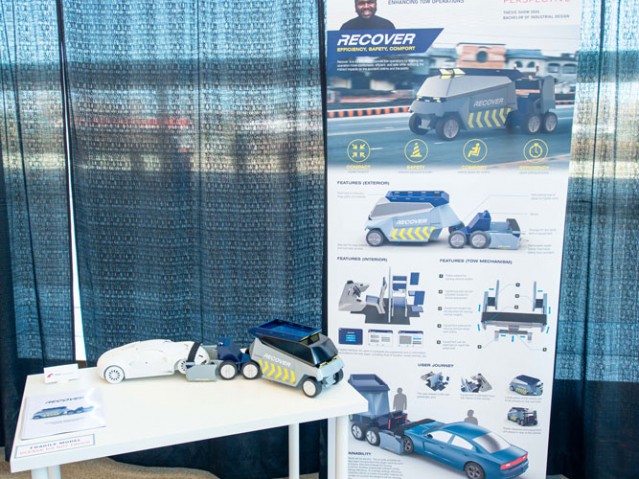 RECOVER tow vehicle project display and poster