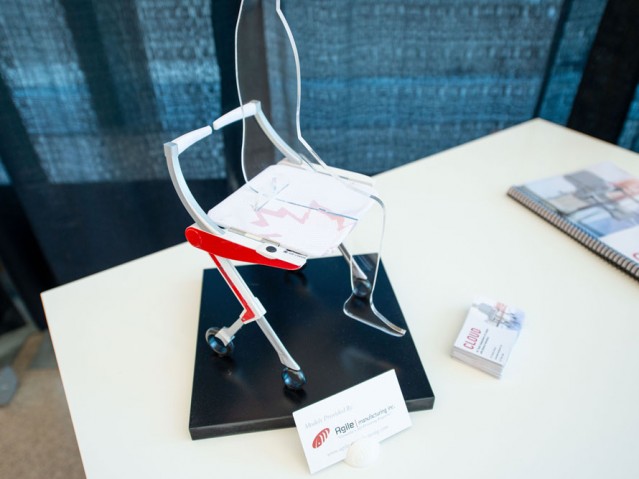 3D physical model of figure in chair