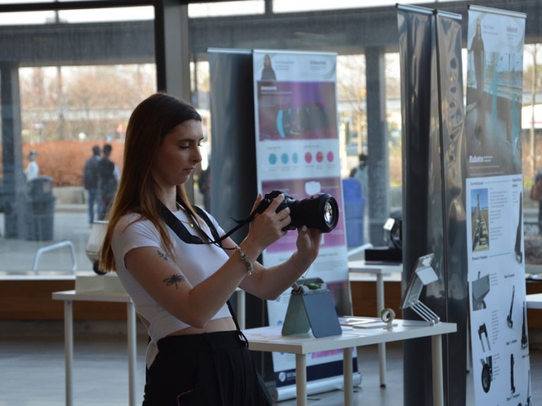 Person using digital camera