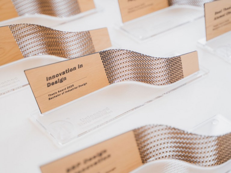 Innovation in design award on table